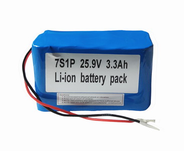 7S1P 25.9V 3300mAh Li-ion battery pack 33E
