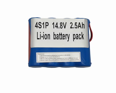4S1P 14.8V 2500mAh Li-ion battery pack