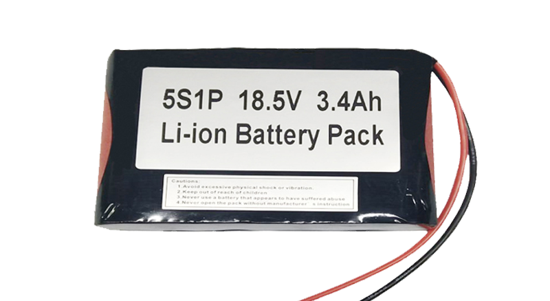 5S1P 18V 3.4Ah Li-ion Battery Pac 14.8V(4S)-22.2V(6S)